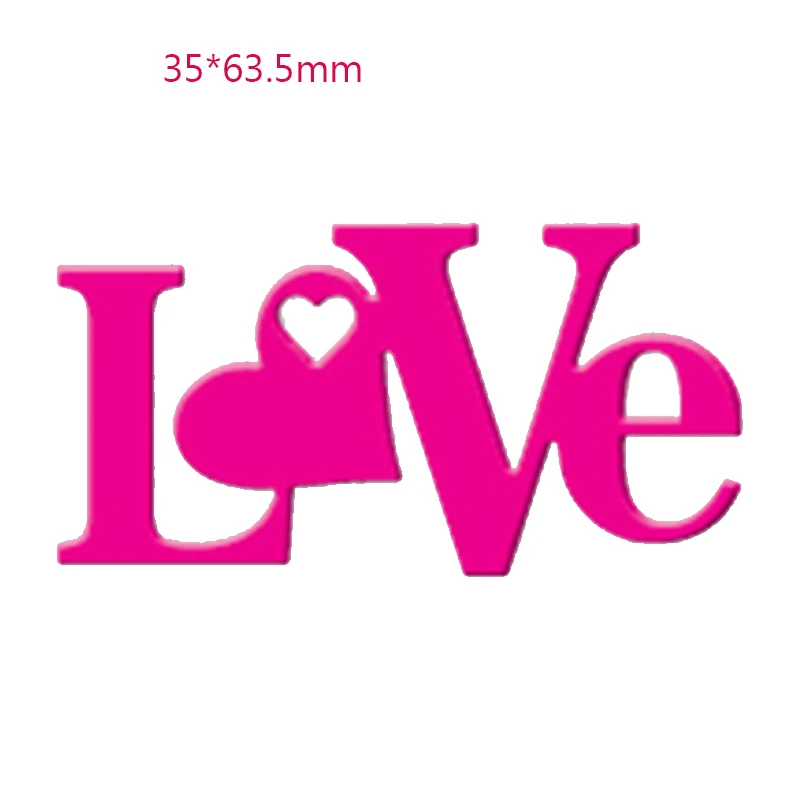 Металлический трафарет с надписью Love для скрапбукинга сделай сам фото на День