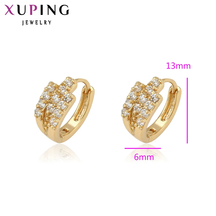 Элегантные серьги Xuping с синтетическим кубическим цирконием элегантные