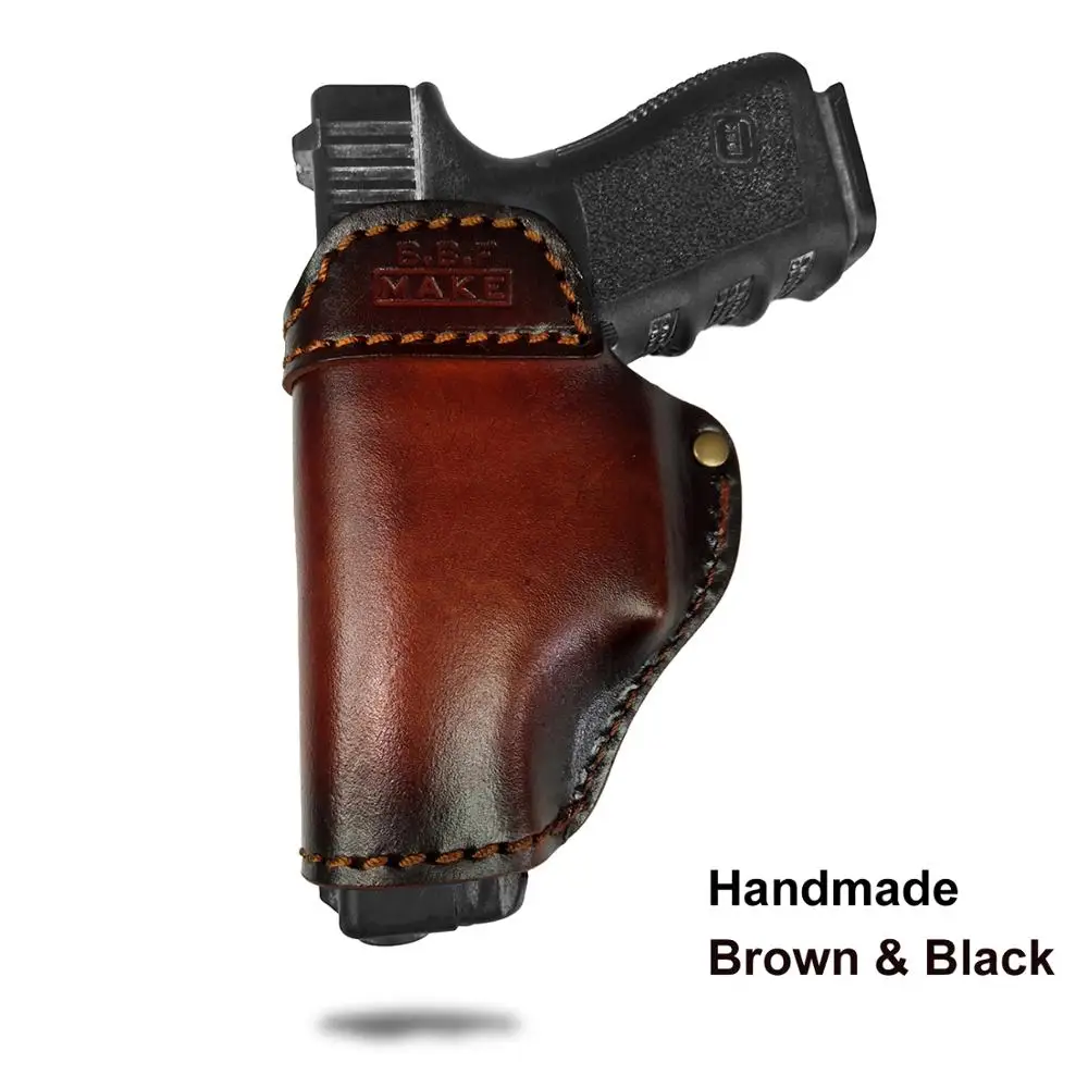 B.B.F MAKE Gun Holster Leather Bag For S&W M&P Shield GLOCK 17 19 22 23 26 27 32 33 42 43/Спрингфилд хD & Xdс доски