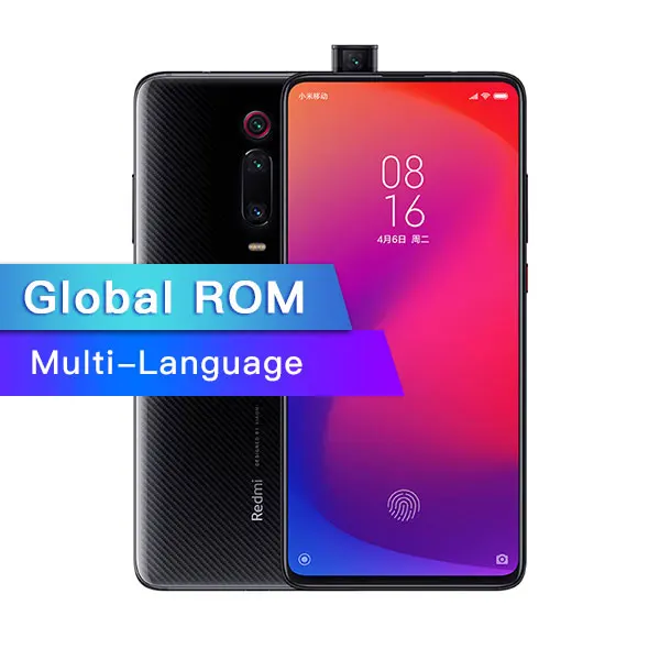 Black Xiaomi Redmi K20 с глобальной ПЗУ, 6 ГБ, 128 ГБ, мобильный телефон, Snapdragon 730, 48мп, задняя камера, всплывающая, фронтальная камера, 4000 мАч, 6,3" AMOLED - Цвет: Black