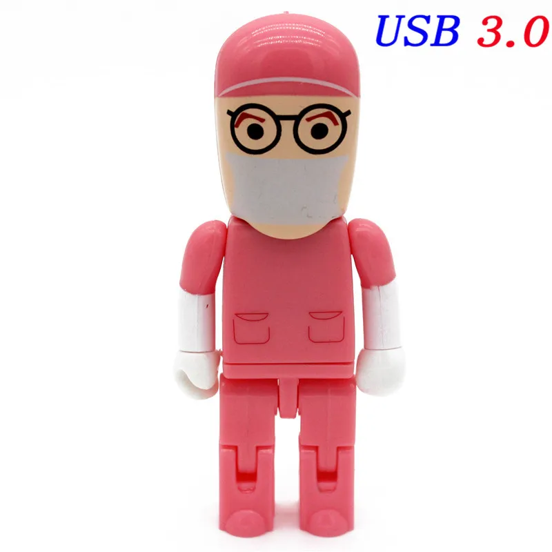 C JASTER speed Usb3.0 мультфильм доктор серия USB флэш-память 4 ГБ 8 ГБ 16 ГБ 32 ГБ 64 Гб клиника медсестры Флешка креативная карта памяти - Цвет: C