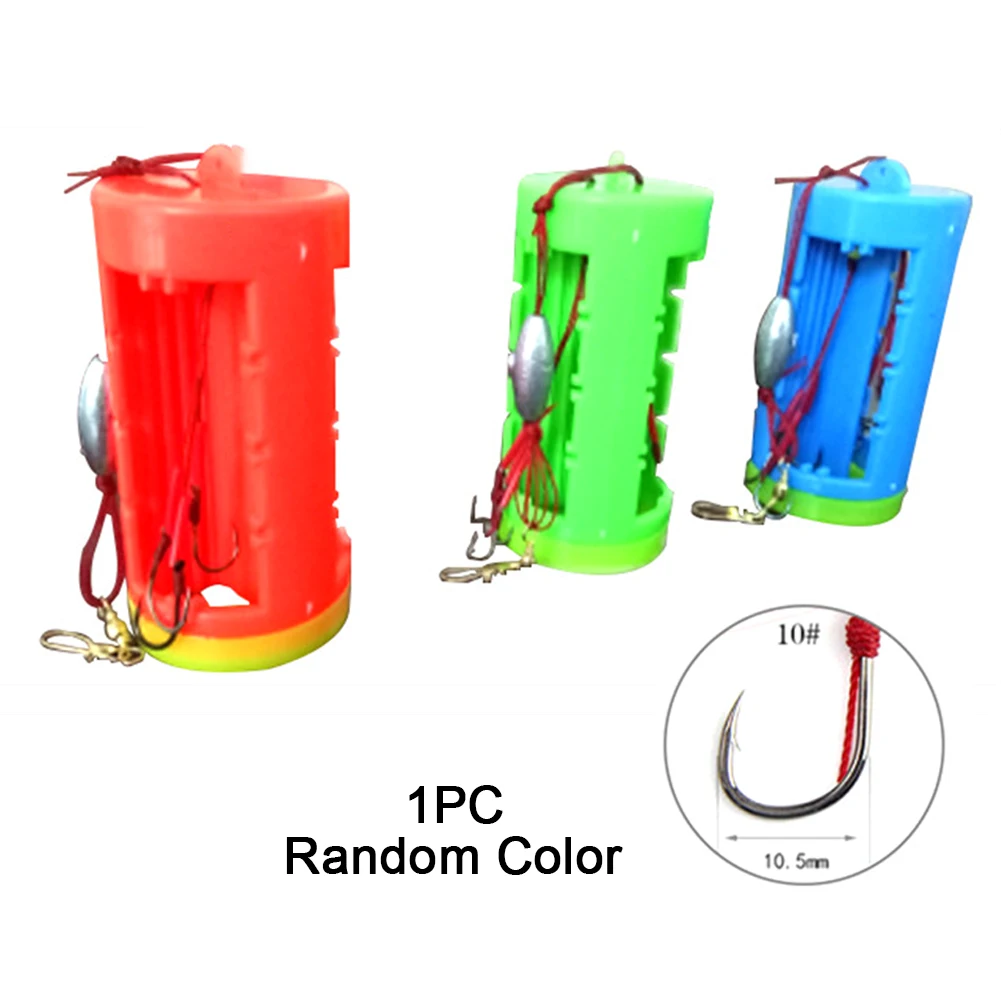10 Random Color Аксессуары для приманки, уличные инструменты, рыболовные приманки, крючки для ловли карпа, прочные снасти, клетка, свинцовая Подающая, грузило, поворотный пластик, взрыв - Цвет: 10 Random Color