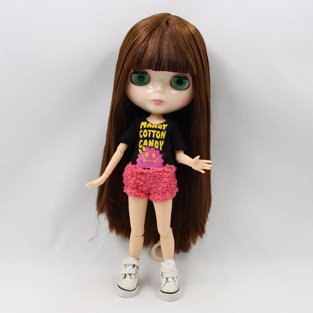 Ледяная кукла DBS Blyth BL0541 коричневые прямые волосы с челкой шарнир тела 1/6