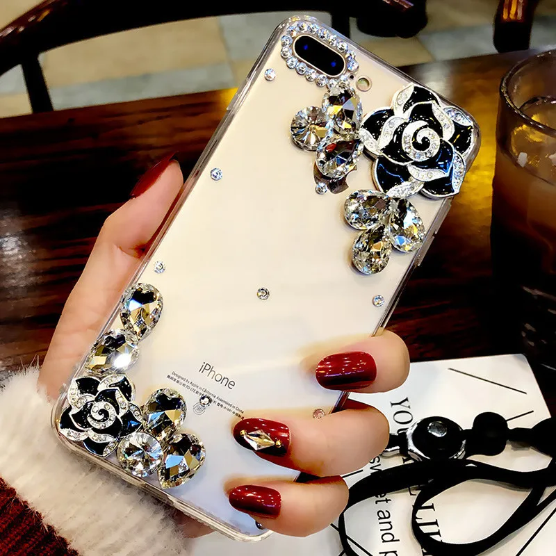Чехол со стразами для iPhone 11 pro max 8 Plus X XS Max XR 12 чехлы телефона Kilifi с бриллиантами iphone