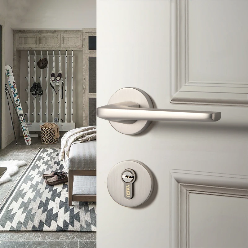 5 цветов/скандинавский дверной замок из цинкового сплава для межкомнатной двери