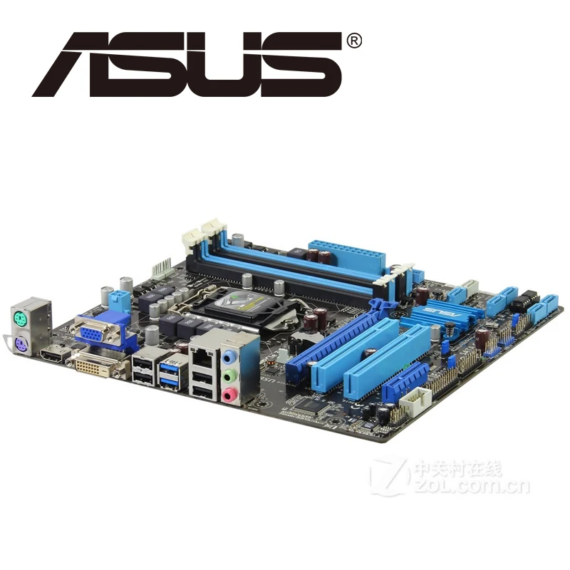 Настольная Материнская плата Asus P8B75 M B75 Socket LGA 1155 i3 i5 i7 DDR3 16G uATX UEFI BIOS оригинальная