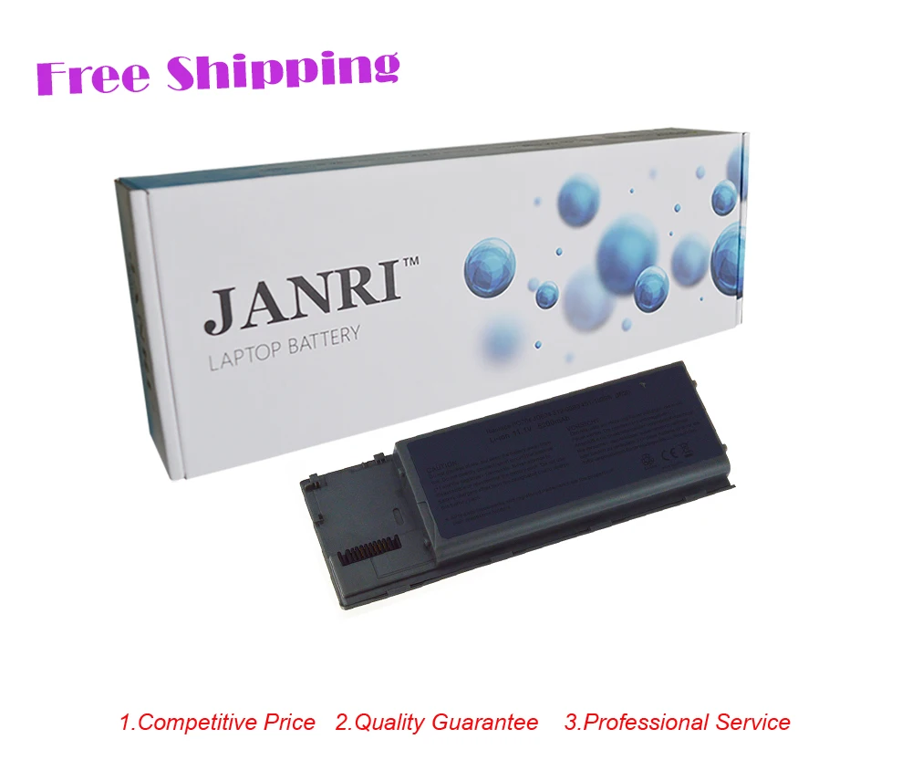 JANRI Аккумулятор Для Dell Latitude D620 D630 D631 M2300 KD491 KD492 KD494 KD495 NT379 PC764 PC765 PD685 RD300 TC030|battery for
