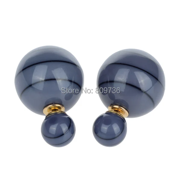 Горячая мода новый многоцветный знаменитости двойной круглый шар бусины штекер