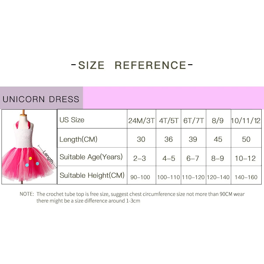 Girls Rainbow Tutu Dress with Unicorn Headband Children Princess Fancy Party Christmas Halloween Kids Horse Costume | Детская одежда и