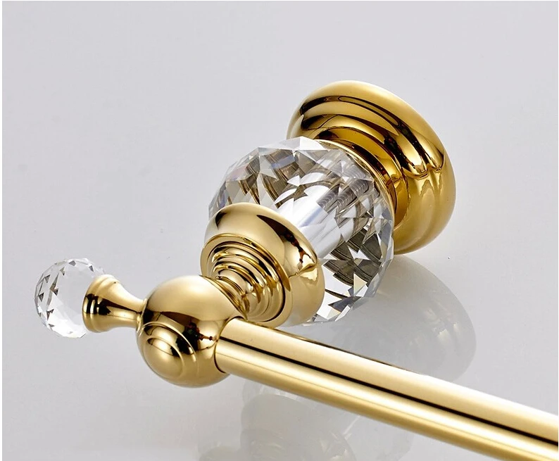 Роскошный латунный одинарный держатель для полотенец в европейском стиле с