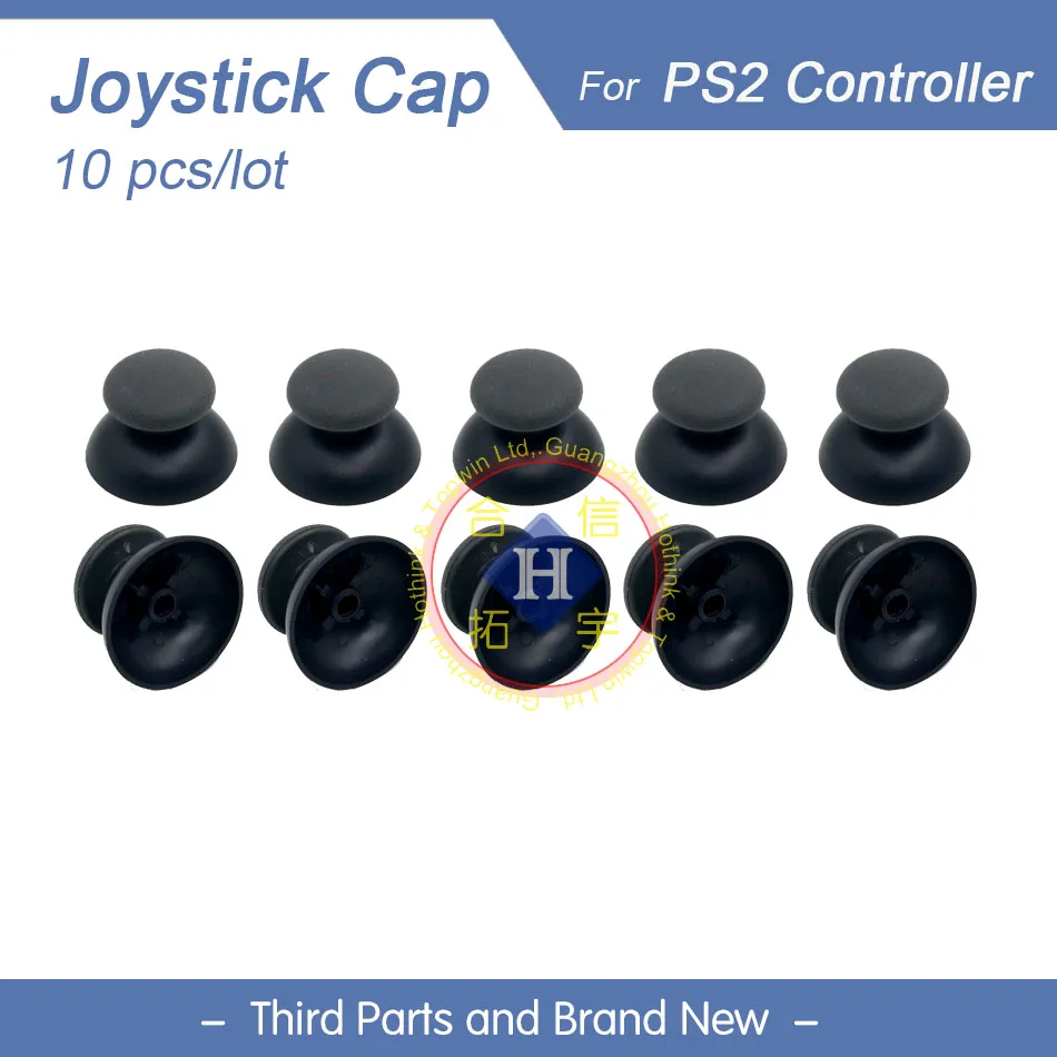HOTHINK 10pcs/lot New Replacement 3D analog joystick cover cap Thumb Sticks for PS2 Controller Dualshock 2