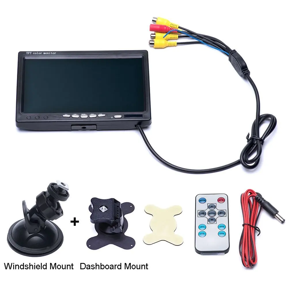 Podofo " Сплит-экран Quad Monitor 4CH видео вход лобовое стекло стиль парковка приборная панель для автомобиля заднего вида камера автомобиля-Стайлинг