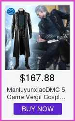Manluyunxiao Game DMC 5 Vergil жилет для косплея мужские куртки костюм на Хэллоуин для детей костюм для взрослых