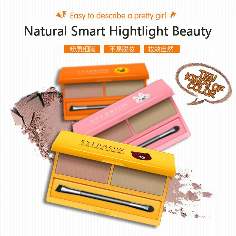 3 типа пудры для бровей двойного цвета усилитель палитры теней долговечный легко