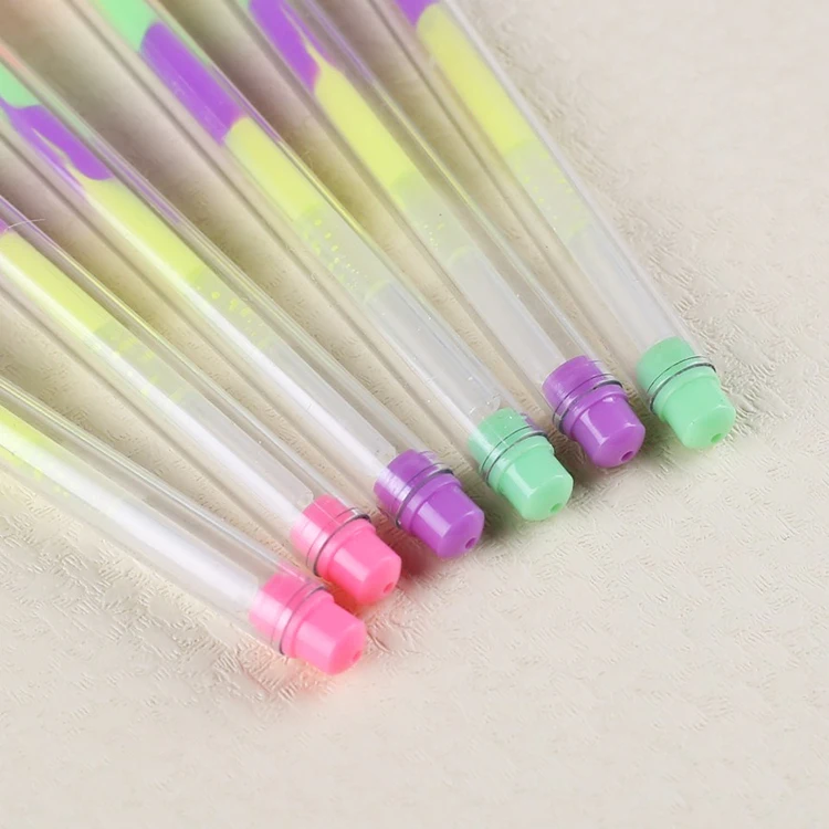 12 шт. Фэнтези Радуга Ручка 6 цветов чернила Алмазная головка гелевая ручка