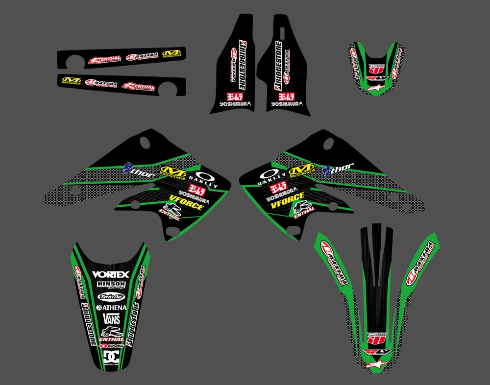 NICECNC завершена графические наклейки комплект для Kawasaki KXF250 KXF 250 KX250F KX 250F 04 05