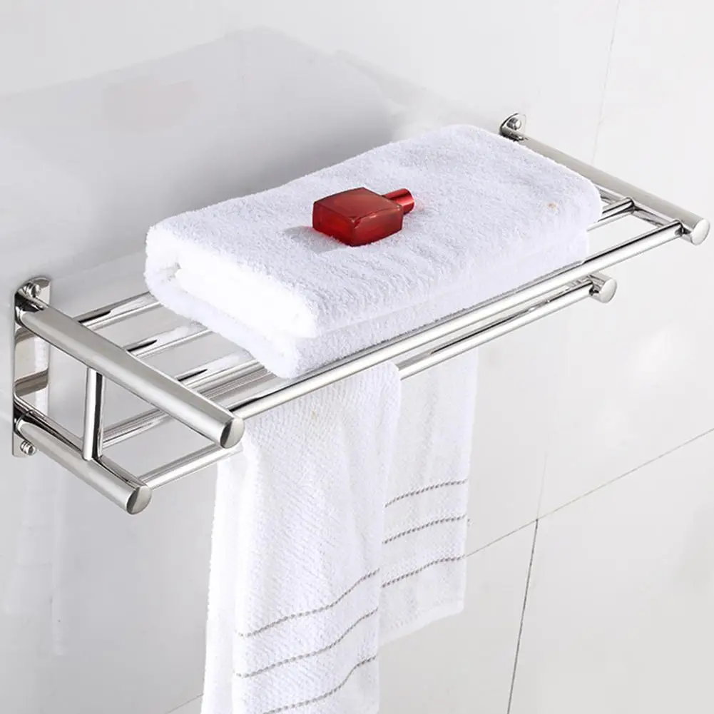 Двухслойная вешалка для полотенец из нержавеющей стали полки хранения одежды