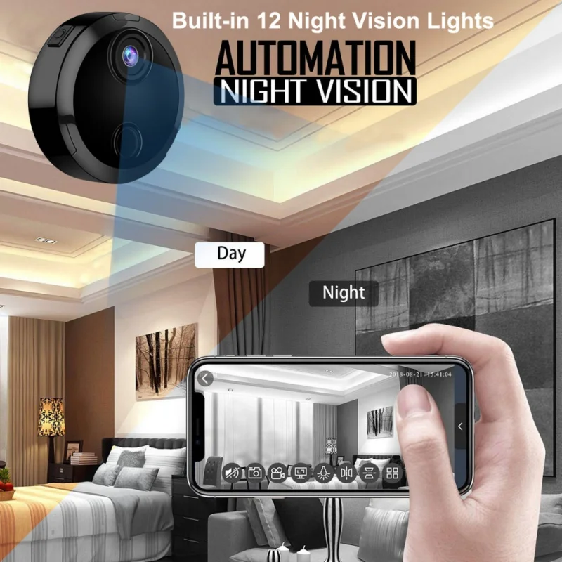 

HD Camera Wifi HDQ15 Mini 32GB/64GB 1080P Full HD IP Network Micro Camcorder Infrared Night Vision Micro Camcorder 160 Degree
