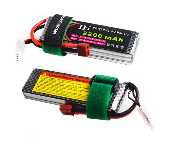 Оригинальный аккумулятор HJ Lipo 7 4 В 11 1 14 8 в 22 2 2200 мАч 25c Max 50C XT60 разъем для