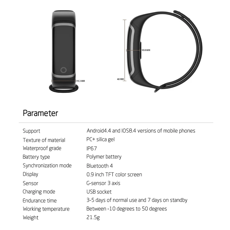 Спортивный фитнес трекер M4 смарт монитор сердечного ритма браслет калорий
