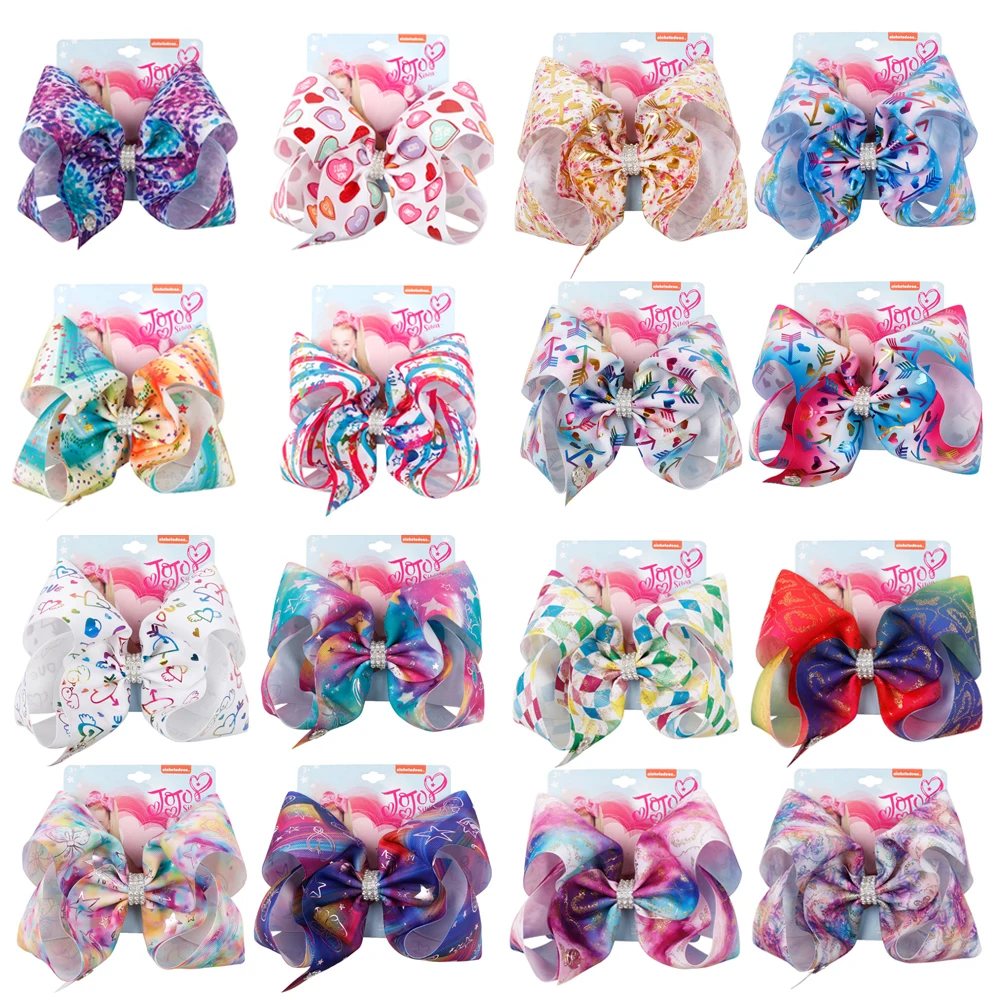 

Oaoleer Hair Accessories jojo siwa Hair Bows for Girls Kids Hairgrips 7'' Unicorn Grosgrain Ribbon Hairpins JOJO BOWS
