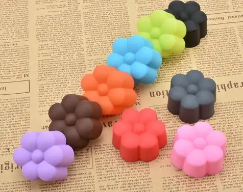 

200 pcs New Arrive Mini 5cm Silicone Cupcake liner Flower Soft Cake Chocolate Cake Muffin Liners Baking Cup Mold