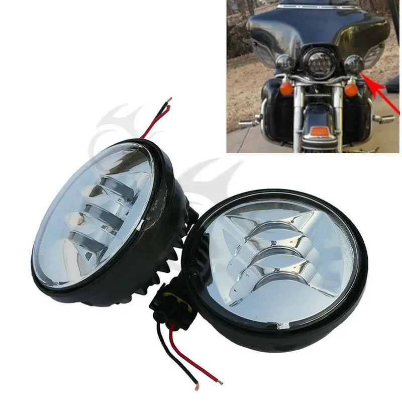 Мотоциклетная хромированная противотуманная фара 4 1/2 дюйма для Harley Touring Sportster XL 883