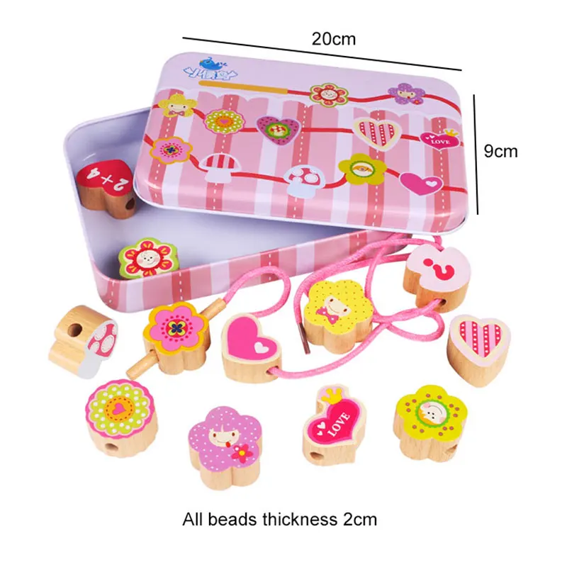 

Wooden Puzzle Games 3D Puzzle Early Geometric Beads Threading Box Lacing Jigsaw Puzzles For Children 2018 E3185Z