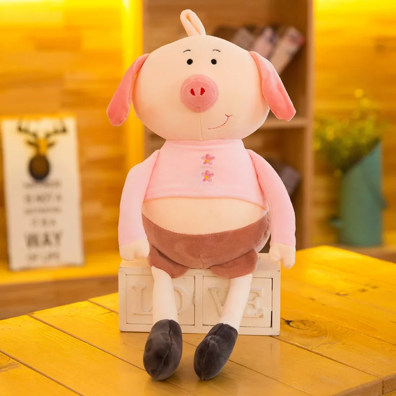Kawaii Плюшевые свинки Животные 40 см 65 игрушки милый розовый поросенок ковыляет