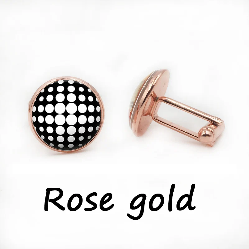 Hot glass dome cufflinks Polka Dot cuff links | Украшения и аксессуары