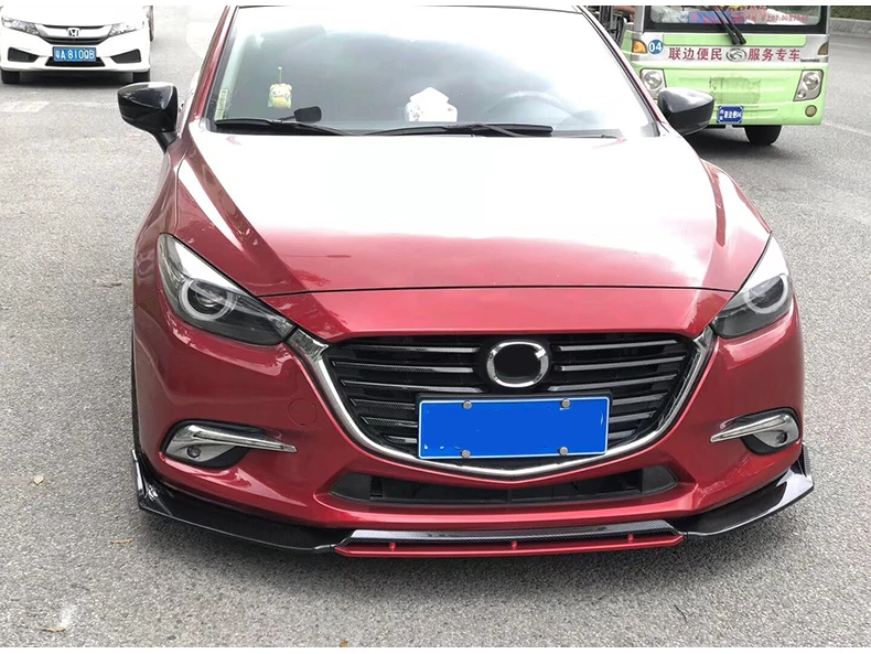 Для Mazda 3 M3 Axela- передний бампер спортивный стиль губы нижние вентиляционные решетки и диффузоры защитная пластина спойлер обшивка обшивки