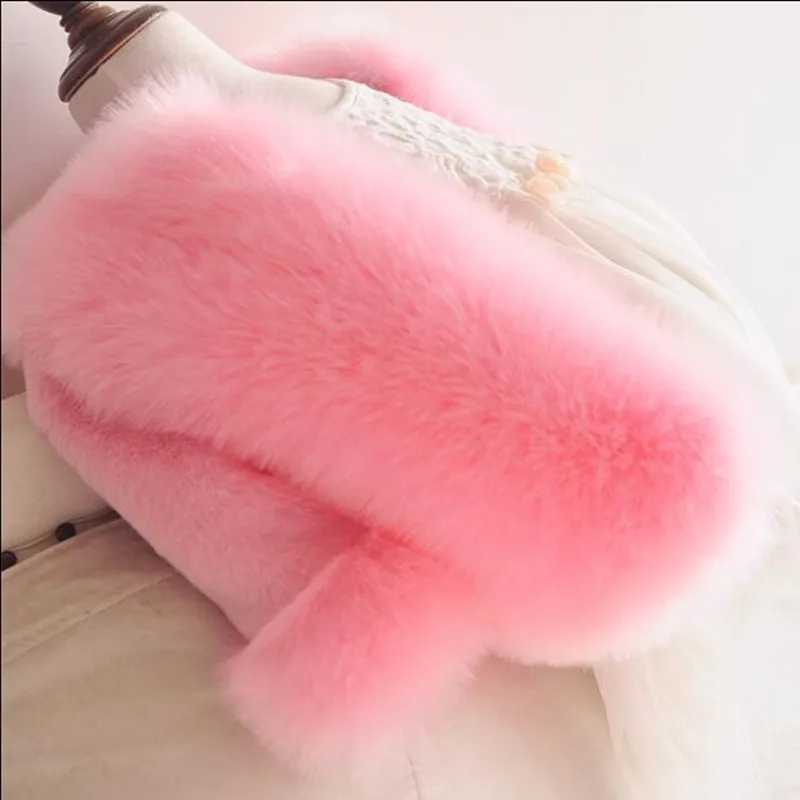 Furry Baby 2018 Autumn Winter Faux Fur Coat Infant Clothing Jacket Keep Warmming Girl Thick Cotton Single-breasted Clothes N285 | Детская