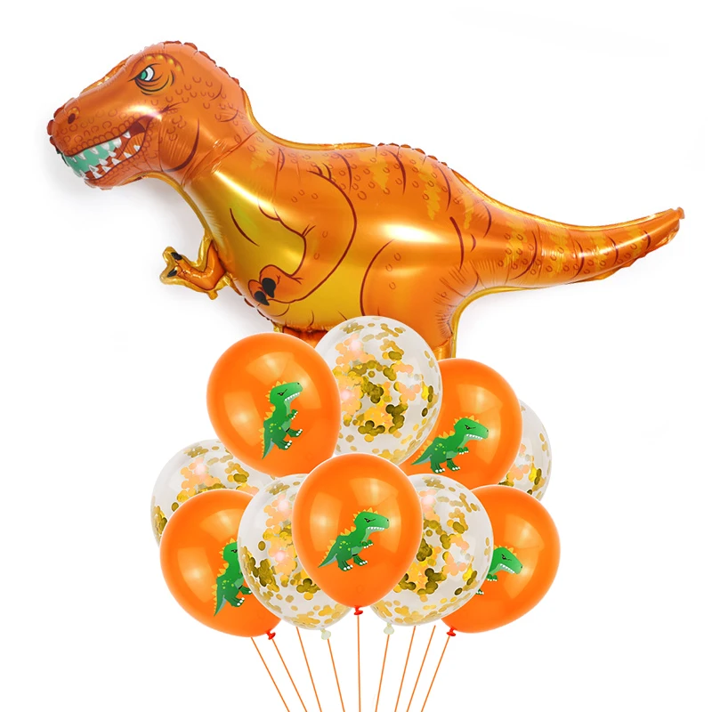 1 набор динозавров из алюминиевой пленки латексные шары для детей украшения дня