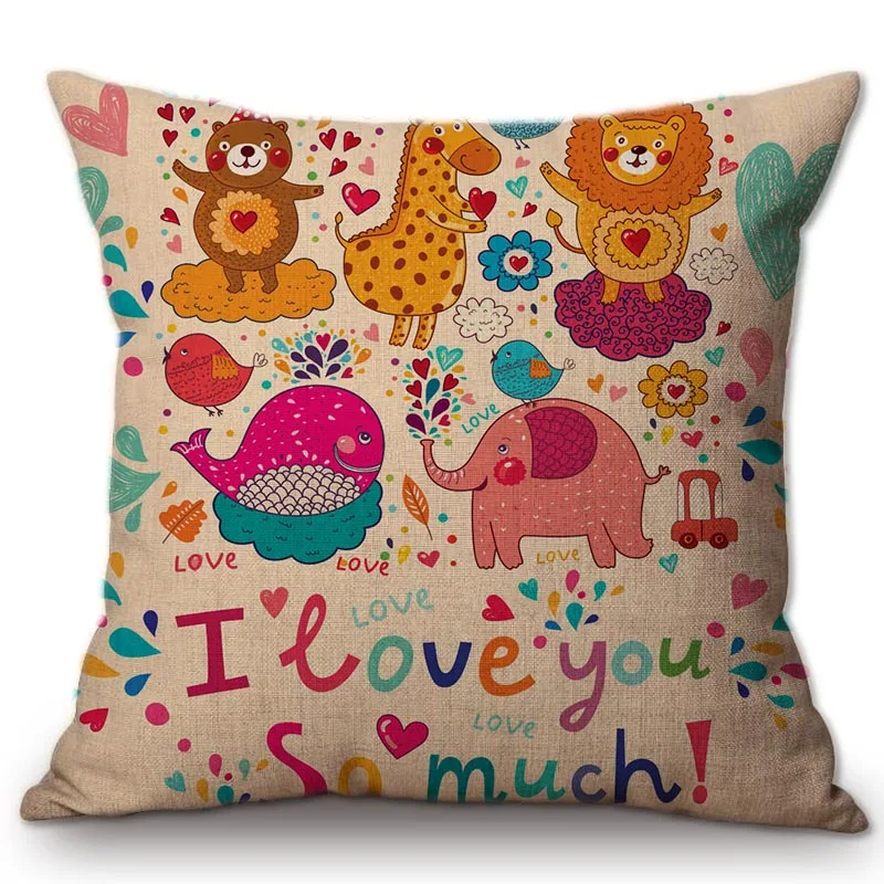 

Милые подушки для детей, мультяшный китовый краб, слон, лев, животный дизайн, домашняя подушка, наволочка, чехол, подарок для ребенка