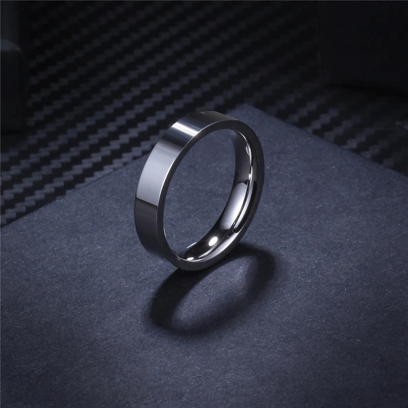 

Soul Men 6mm Polish Flat 316L Stainless Steel Rings Male Female Wedding Engagement Band Classic Style Big Size 5 to 15