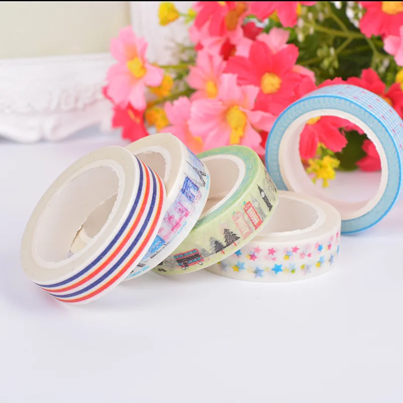Креативные канцелярские бумажные ленты бумага DIY декоративная цветная печать