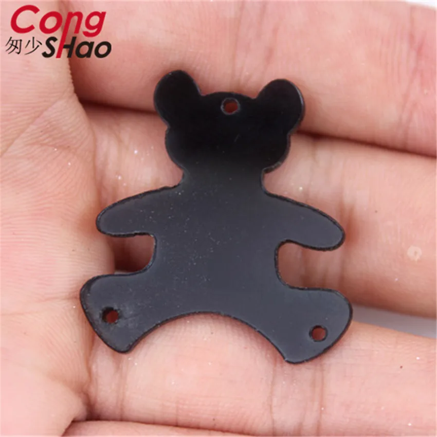Cong Shao 28*31 мм 30 шт. пистолет черный Миро Cubs акриловое шитье стразы с отверстиями