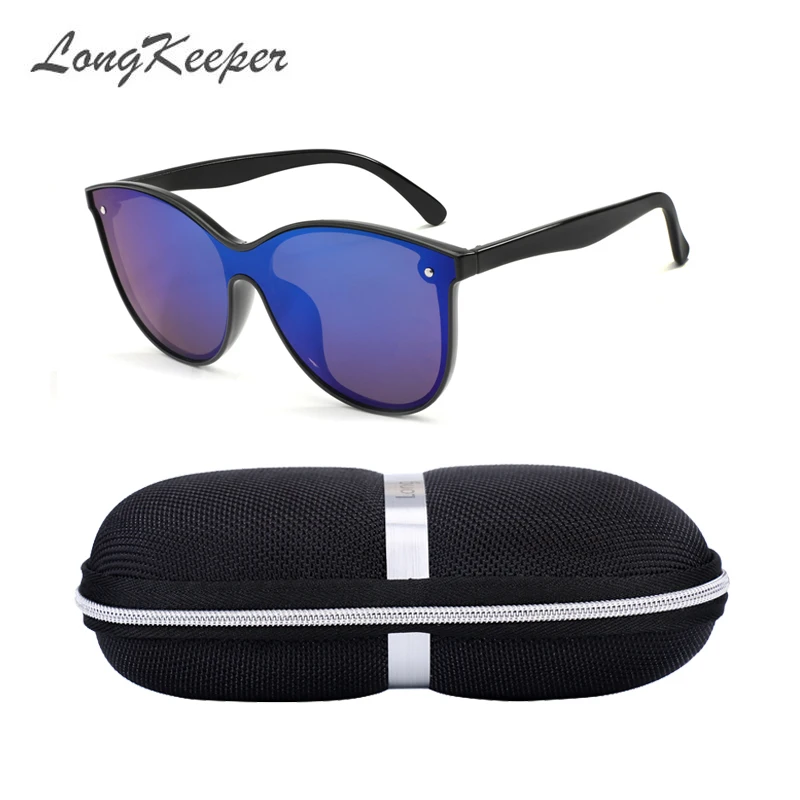 Black blue Longkeader HD поляризованные солнцезащитные очки для женщин Кошачий глаз Роскошные брендовые дизайнерские солнцезащитные очки PC оправа UV400 Защитные очки Gafes 1033 - Цвет линз: Black blue