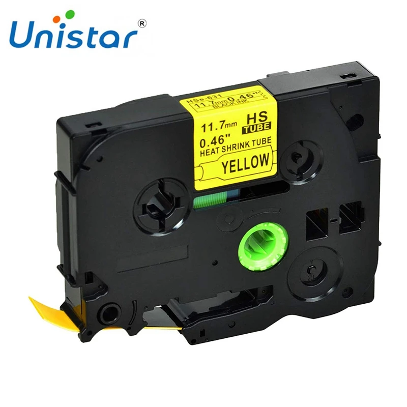 Unistar HSe 231 совместимая с термоусадочной трубкой Brother 11 7 мм X 1 5 м (дюйма фута) бело