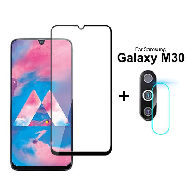 For M30 2-в-1 защитная пленка из закаленного стекла для samsung galaxy A20 A30 A40 A50 A70 Камера защитное устройство для объектива на M20 M30 A7 A8 A9 защитная пленка объектива защитное стекло - Цвет: For M30