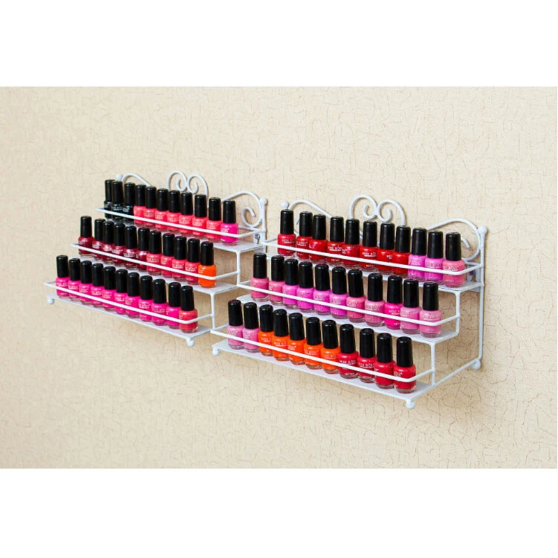 Настольная стойка для лака ногтей 3 слоя подставка хранения железная арт полки