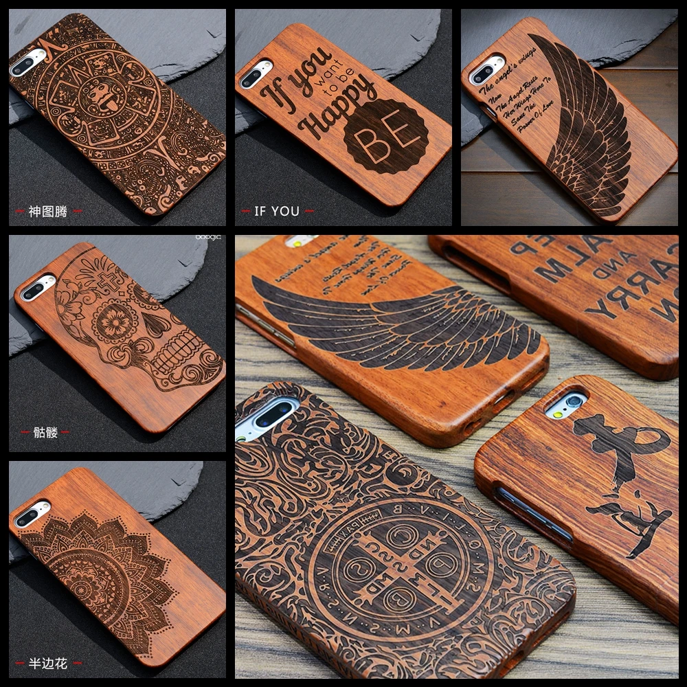 100% натуральный чехол для телефона из натурального дерева iPhone 7 Plus 6 6S 5 5S ручной