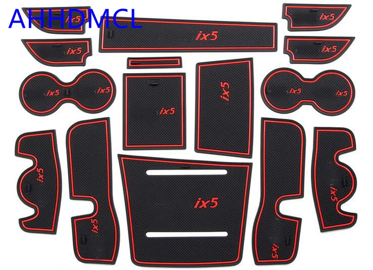 

AHHDMCL Car Door Groove Mat Gate Slot Cup Armrest Storage Pad Mat For DFM Dongfeng Fengon iX5