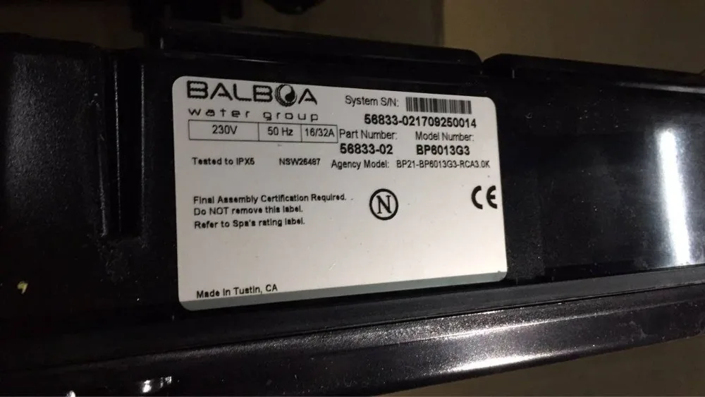 Пульт управления Balboa для горячей ванны BP6013G3 + панель дисплея TP600 с 3 струйными