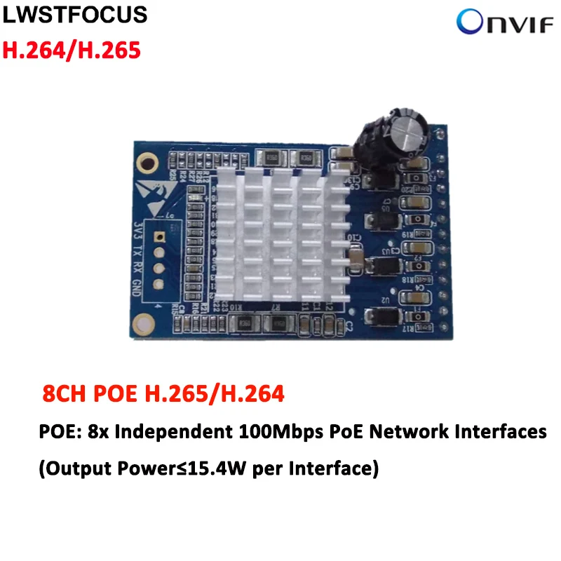 8CH POE H.265/H.264 NVR видеонаблюдения DVR 16CH видеорегистратор Регистраторы Onvif Max 6 ТБ FreeIP