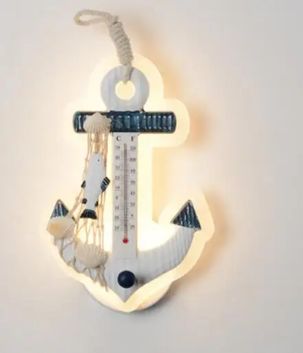 

Creative personality wall lamp thermometer layout bedroom room lamp