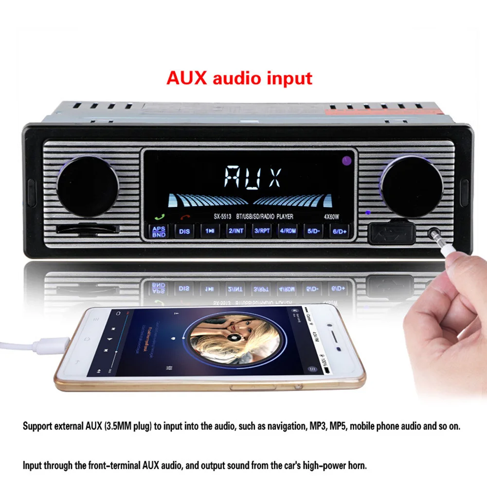 Классический mp3 плеер винтажный USB FM автомобильный стерео радио ЖК дисплей аудио