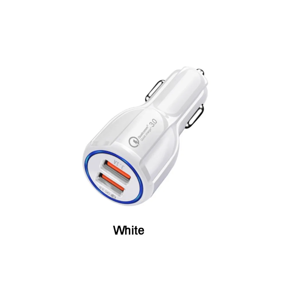 Buyincoins QC3.0 Сертифицированный быстрый заряд двойной 2 USB порт быстрое автомобильное