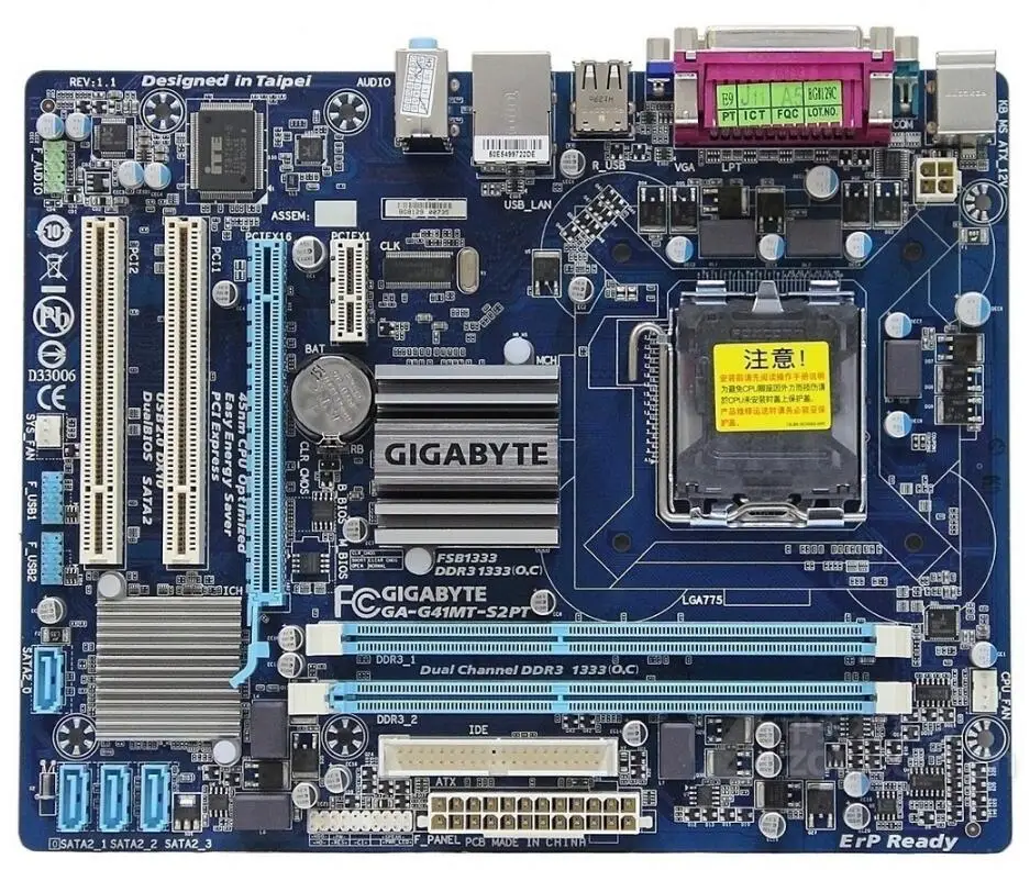 Для Gigabyte GA G41MT S2PT оригинальная б/у рабочего стола материнской платы G41 разъем LGA 775