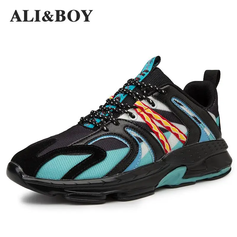 Мужские кроссовки высокого качества удобные унисекс кроссовки для бега легкие трендовые теннисные туфли для взрослых Мужская обувь на толстой подошве 45